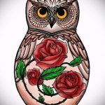 old school tetoválás vázlatok bagoly 5