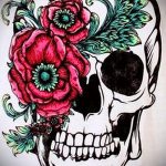 old school koponya tetoválás vázlatok 3