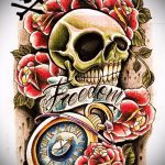 old school koponya tetoválás vázlatok 4