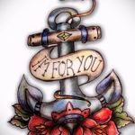 old school tetoválás vázlatok horgony 3