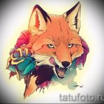 old school tetováló róka 3