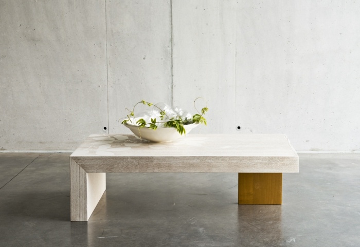 konferenčný stolík ombre biela miska kvety talian