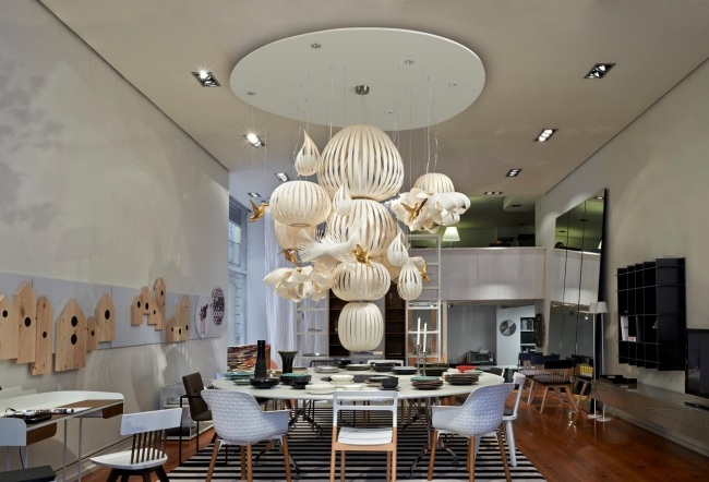 interiérový dizajn kaviarenského lustra od lzf lamp