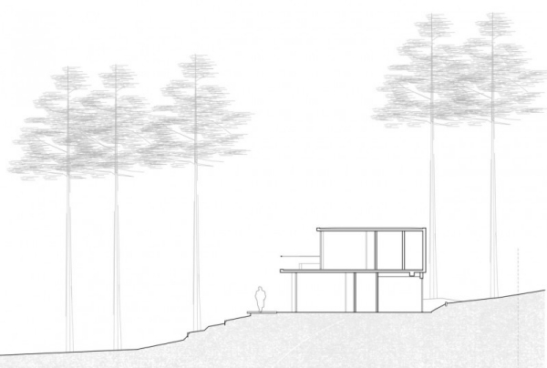 Fresno dom obytná štruktúra les argentína svah plán Fresno dom obytná štruktúra les argentína svahu