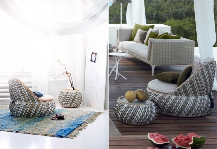 Kreslo a príručný stolík Dala od Dedona orientálny-moebel-moderný-Dedon-kreslo-bočný stôl