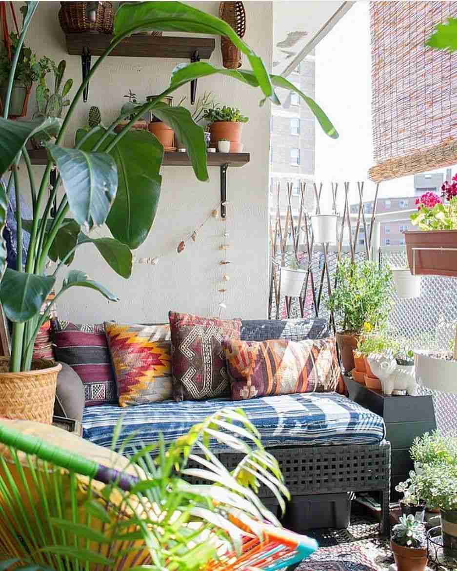 Nápady na dekoráciu orientálneho štýlu bývania rastliny boho look