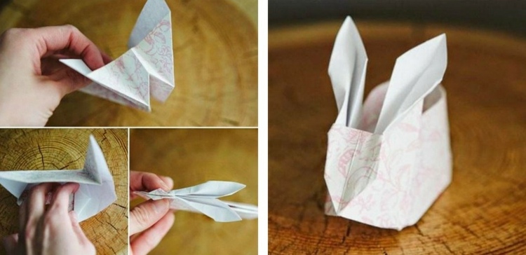 králik origami taška misa cukrík darčeky balenie nápad papier