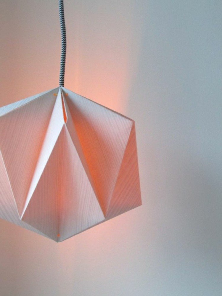 lampa-origami tienidlo urobte si sami zariadenie káblov