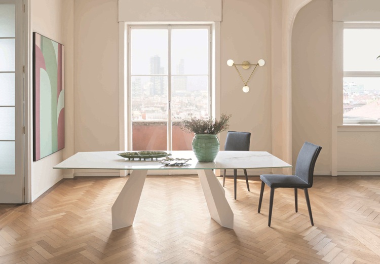 origami-nábytok-jedálenský stôl-biela-bonaldo-mramor-doska