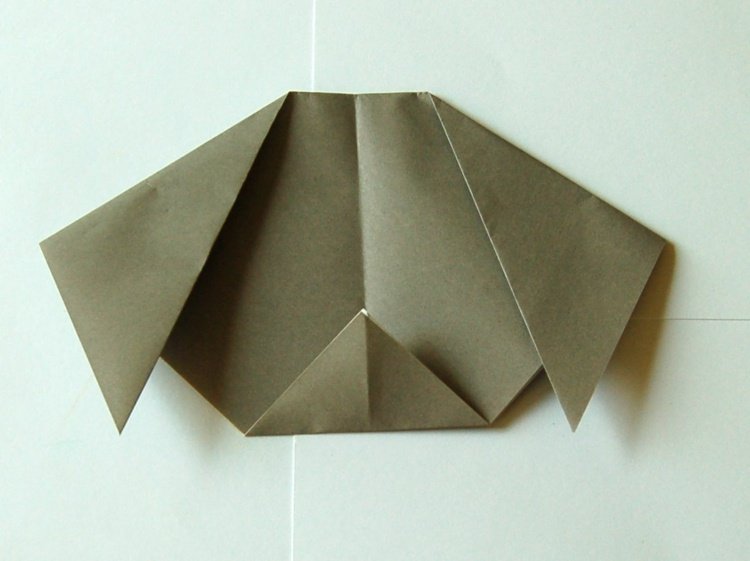 drotár origami zvieratá psí ňufák piplačky pokyny vtipné