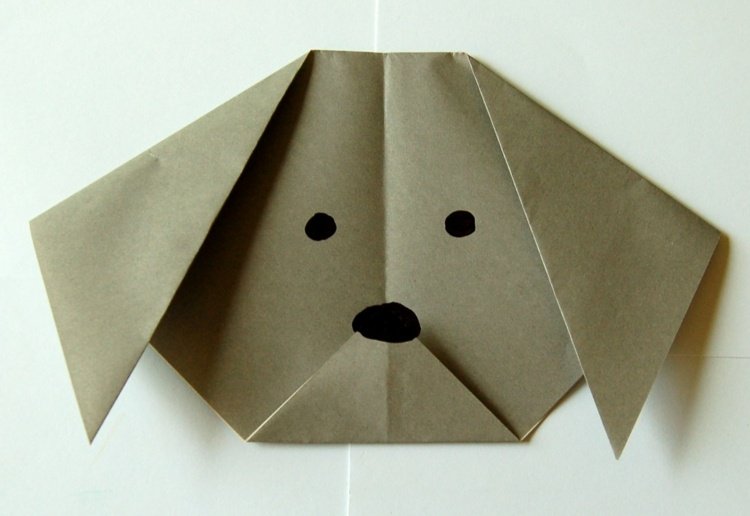 drotár origami zvieratá tvár plstené pero čierny nos oči