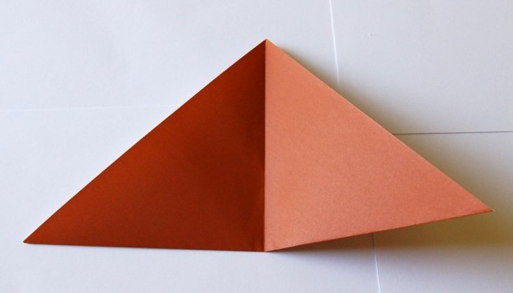 drotár origami zvieratá hnedý papier, skladačka, mačka, krok 4
