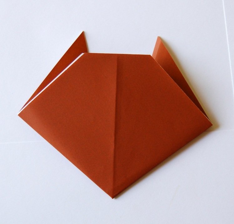 drotárske origami zvieratá, hlavná mačka, krok 8