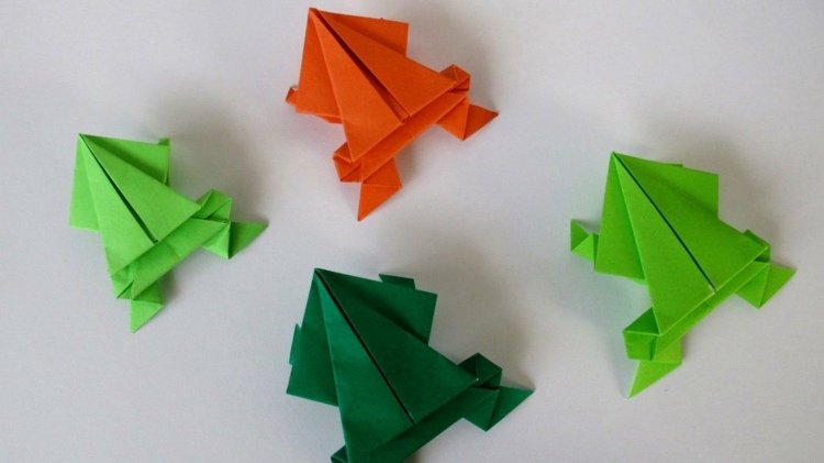 drotár origami zvieratá skákajúce žabie hračky urobte to sami