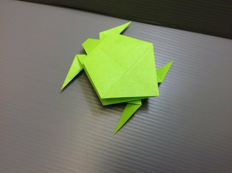 drotár origami zvieratá korytnačka zelená darčeková dekorácia