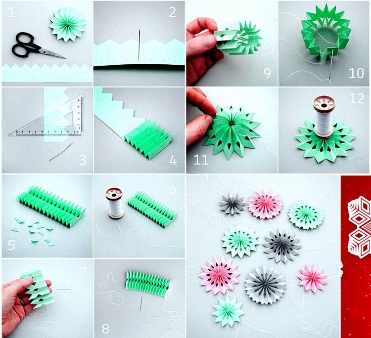 Vytvorte si vlastné snehové vločky a hviezdy z papiera origami-vianoce-snehové vločky-urob si sám