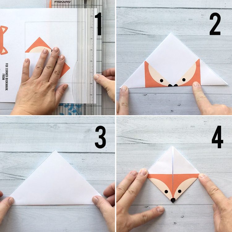Origami pre deti Vianočná kúzelná lesná líška - návod na záložku