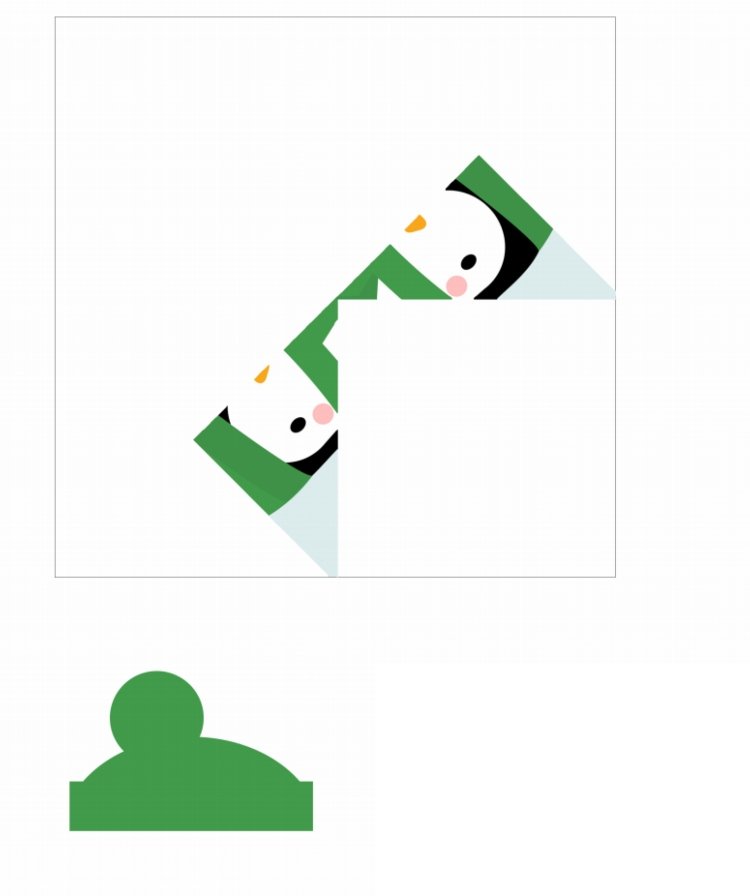 Zložte papierový origami papierový vzor tučniaka 15X15