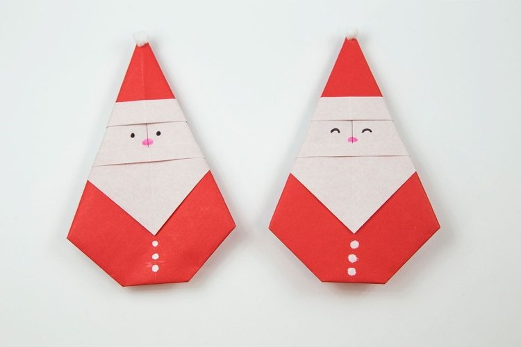 Skladacie origami na Vianoce. Vyrobte s deťmi postavičku Santa Klausa z papiera