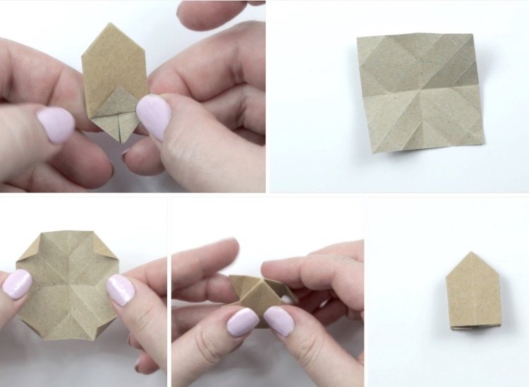 Blahoželanie k vianočnému stromčeku origami s návodom na skladanie detí 6