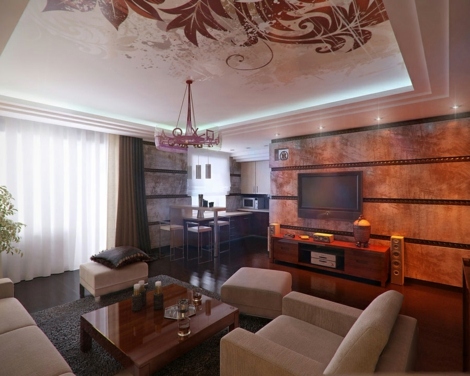 nové nápady interiéru - kamenná stena