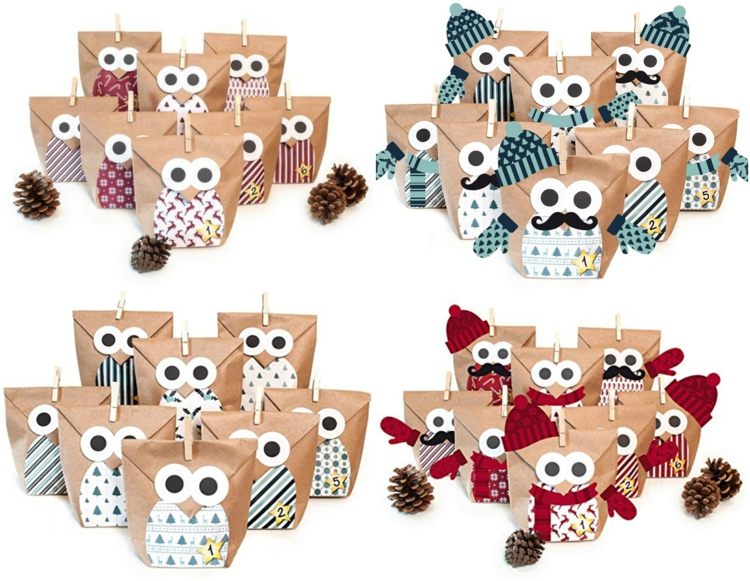 Vyrobte si sovy z vriec s chlebom a vytvorte si vlastný adventný kalendár