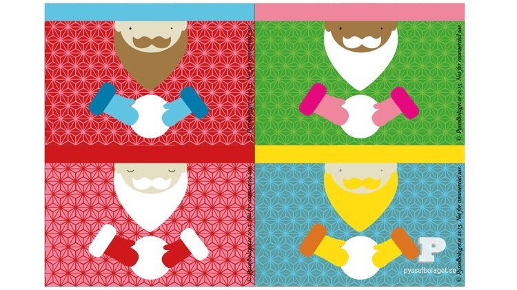 Šablóna pre trpaslíkov na tlač v jasných farbách