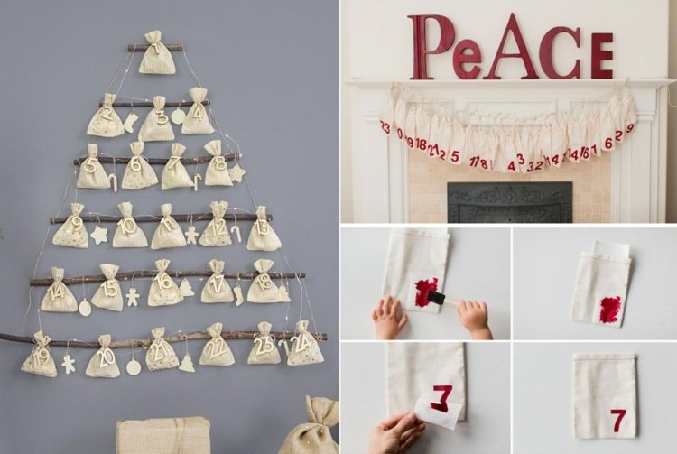 Pyramída vyrobená z tašky a nápad na označovanie farbou na textil a šablónou