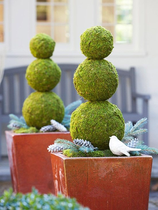 Kvetinový box so záhradným umením s geometrickým dizajnom