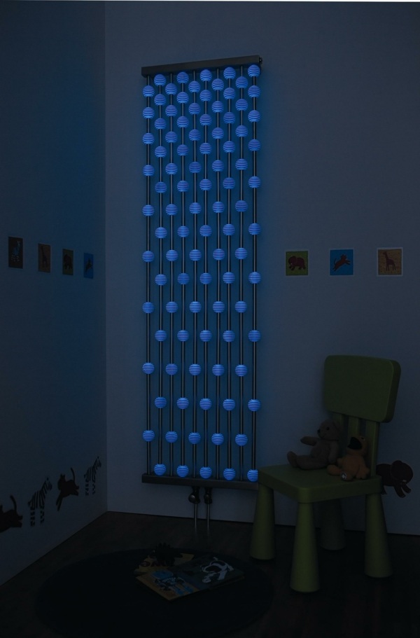 Osvetlenie detskej izby vstavané do radiátora