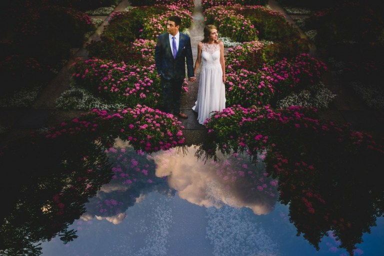 Skladanie svadobnej fotografie z rôznych obrázkov