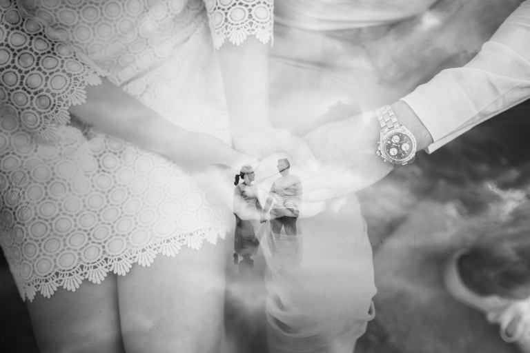 Originálne svadobné fotografie s efektmi na pamiatku