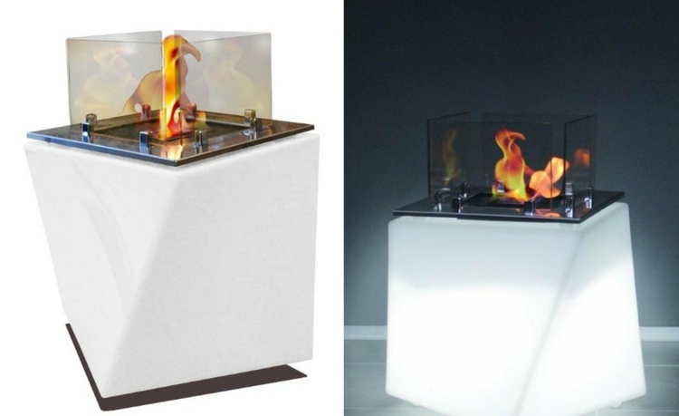 originálne osvetlenie led krb bioetanol špirálovitého tvaru