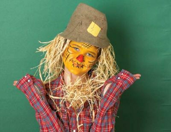 Halloweenske kostýmy pre deti make -up strašiak Halloween-deti-kostýmy-líčenie-strašiak