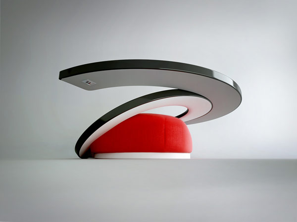 Kreslo Wamhouse Kovové červené sedadlo Červené nápady na interiér v tvare kresla v jazyku