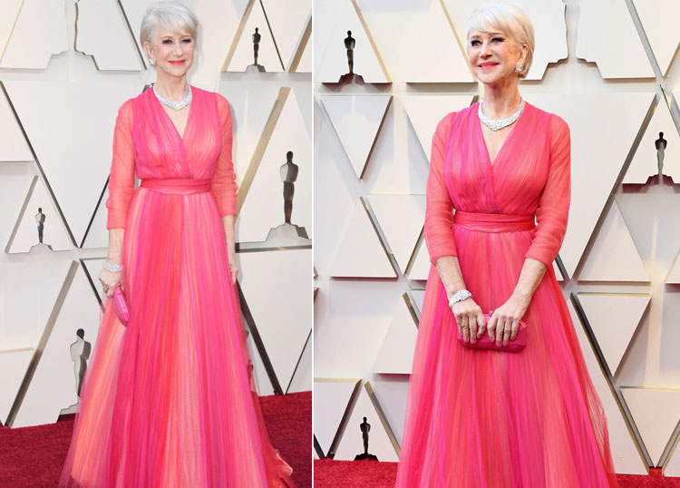 Večerné tylové šaty 2019 Oscary Helen Mirren Schiaparelli