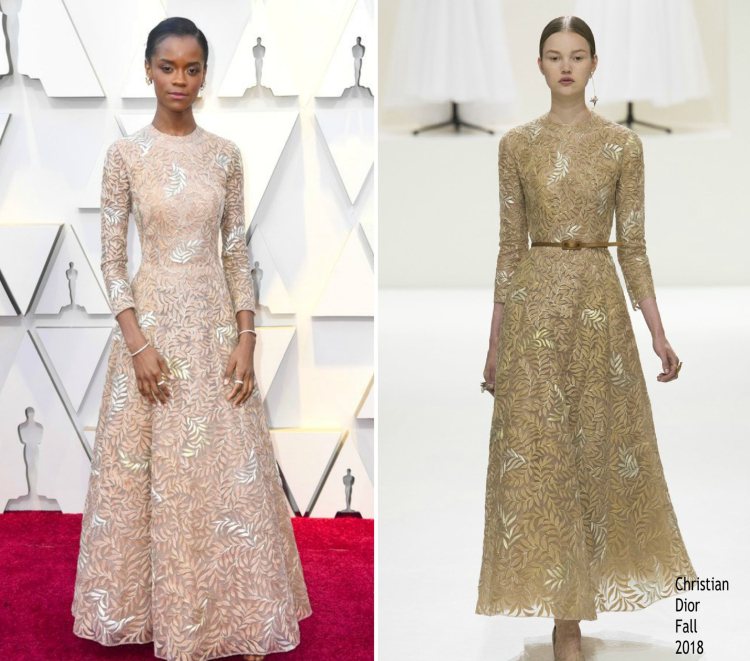 večerné oblečenie oscars 2019 letitia wright christian dior