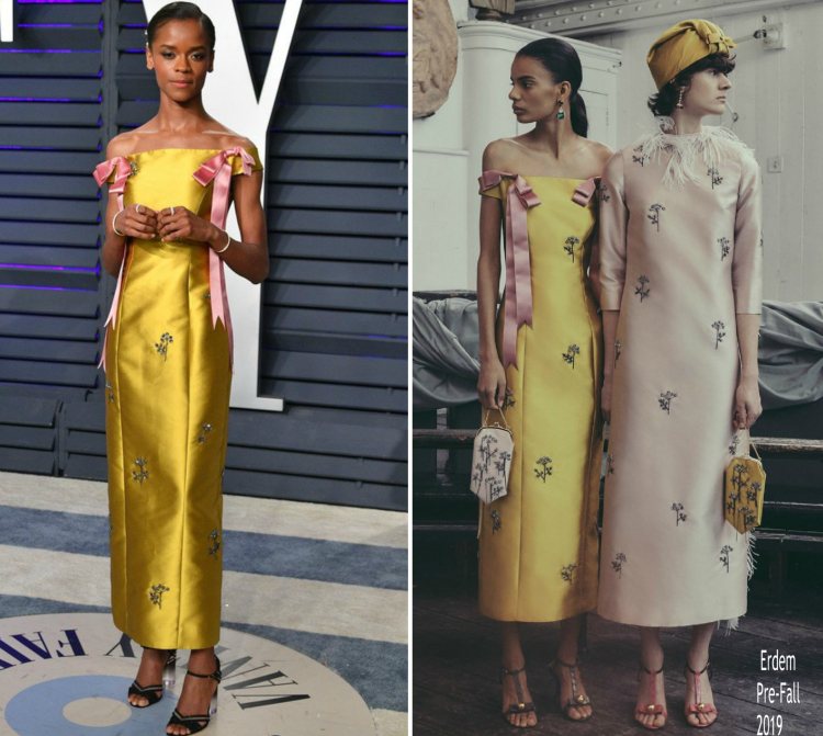 Herečka Letitia Wright Erdem na Oscaroch 2019