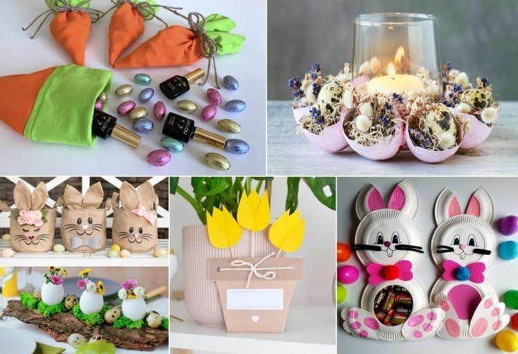 Veľkonočné ručné nápady na rozdávanie - kreatívne veľkonočné darčekové ručné práce s deťmi