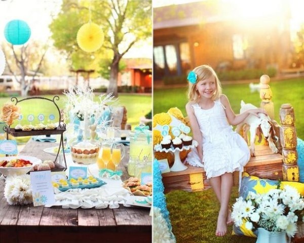 veľkonočné dekorácie záhradnej párty šíria nápady jarná nálada Veľkonočné dekorácie na záhradnú párty vytvorte si vlastné nápady-jarné farby