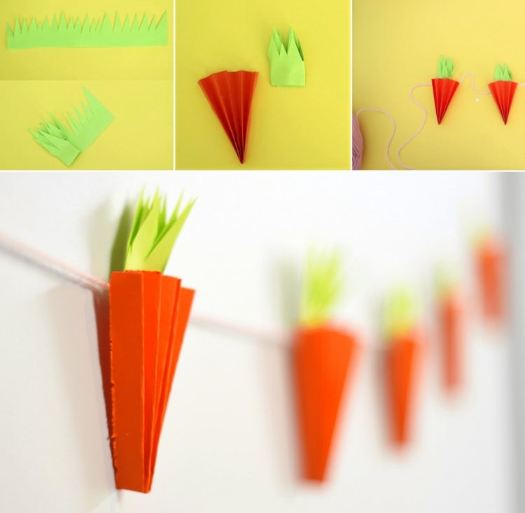 Prilepte mrkvu na šnúrku a vyrobte si veľkonočnú girlandu na ozdobu