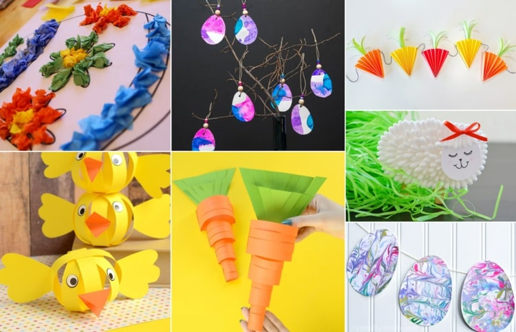 Veľkonočné ručné práce na základnej škole s deťmi - na ručné práce použite papier