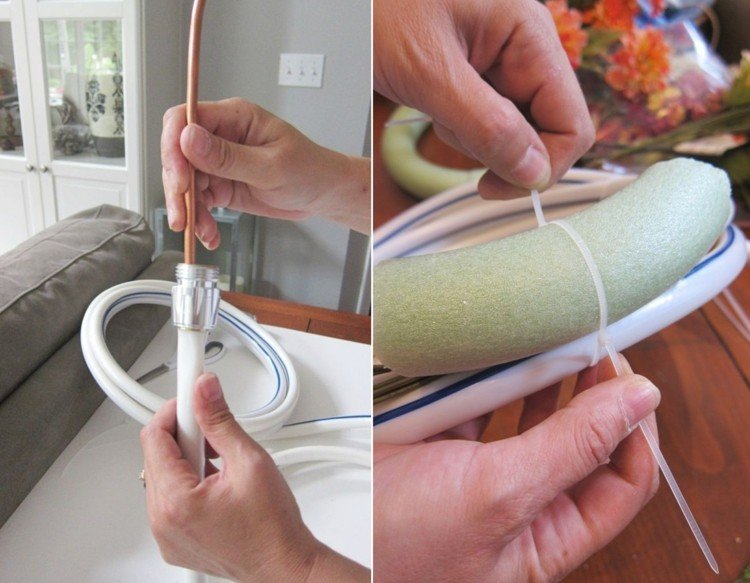 Návod na výrobu veľkonočnej dekorácie do záhrady s hadicou