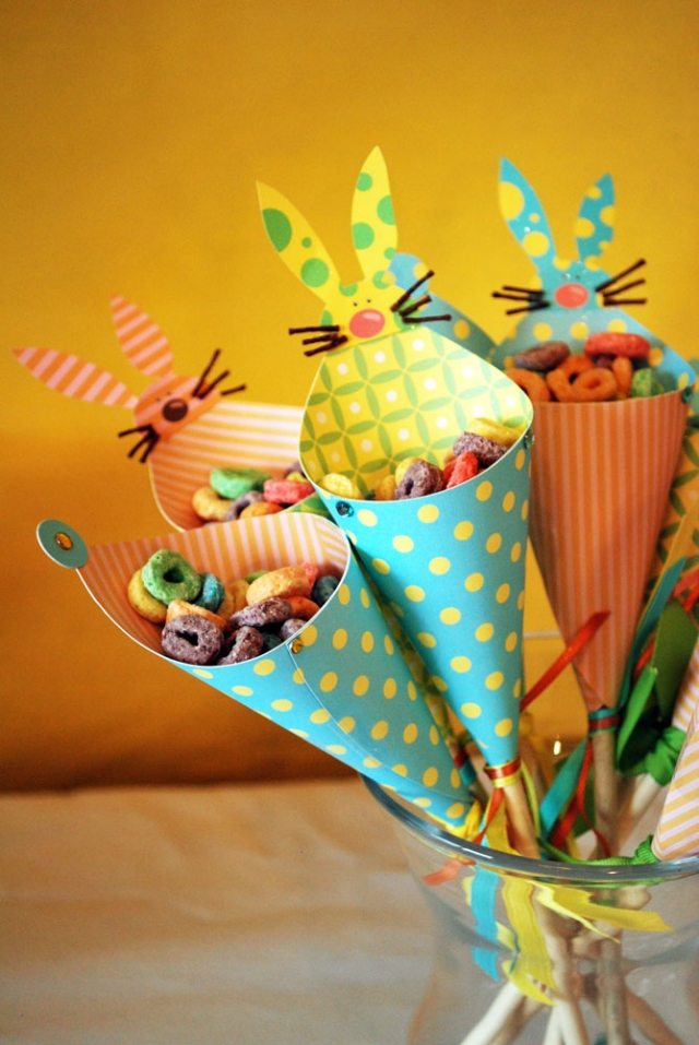 vyrobte si vlastnú veľkonočnú dekoráciu cukroviniek tašky pre deti tvar králika