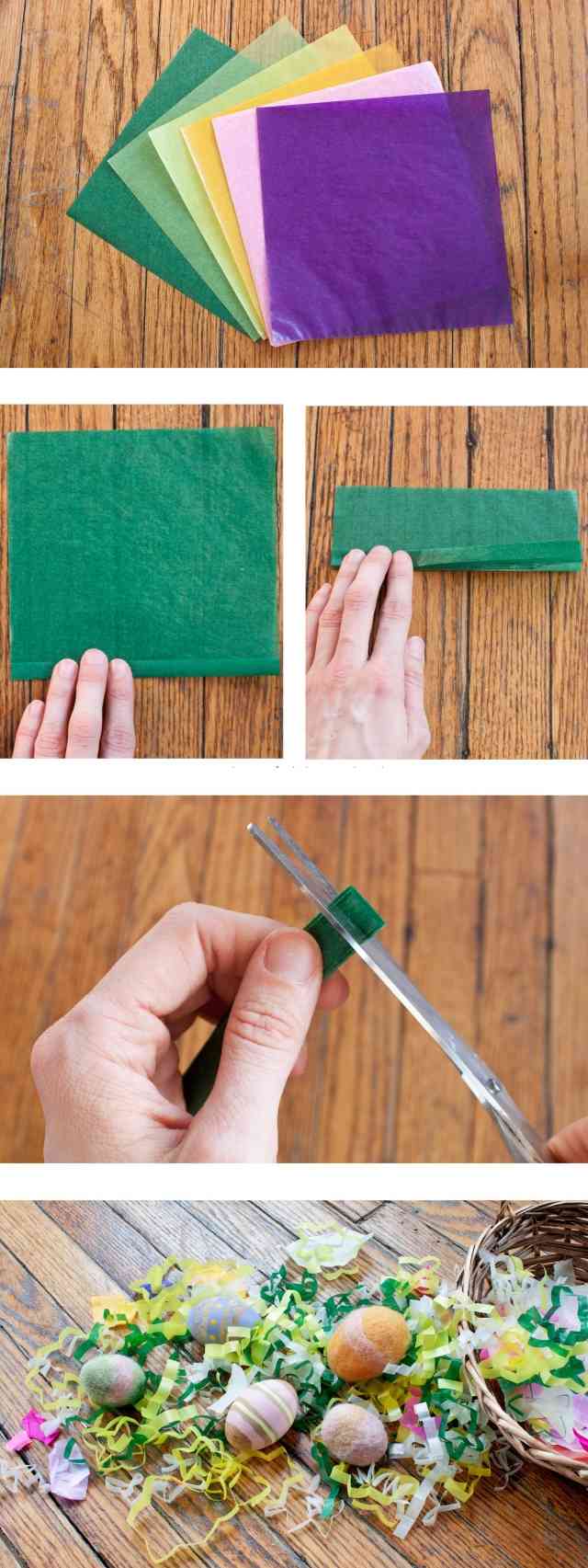 Veľkonočné dekorácie sami drotár papier umenie kôš z trávy a vajec