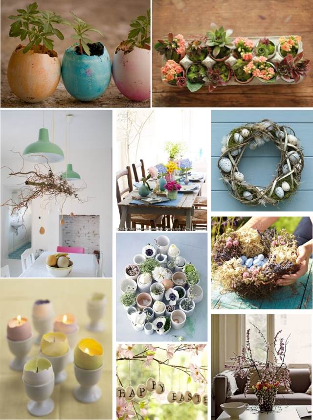 Veľkonočné dekorácie-nápady-dom-vyrobte si-vajíčka-škrupiny