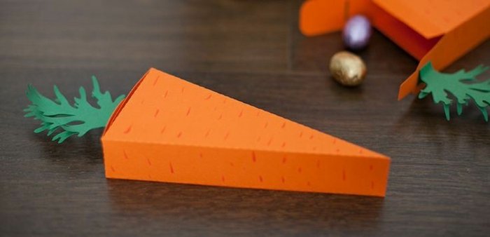 DIY veľkonočné darčeky mrkvová krabička kutilstvo