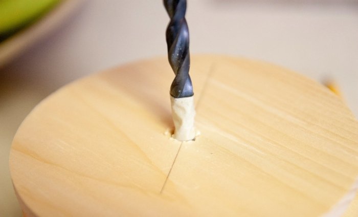 diera na vŕtanie do kotúča do dreva - urobte darček vlastnoručne