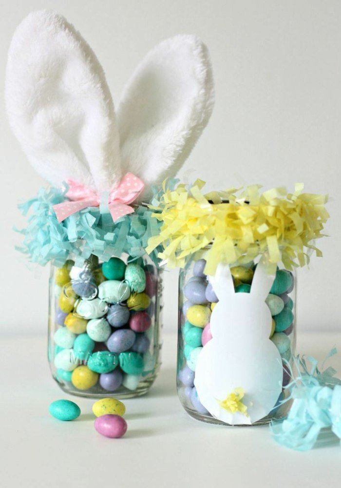 nápad na darček veľkonočný zajačik uši murár jar čokoládové vajíčka