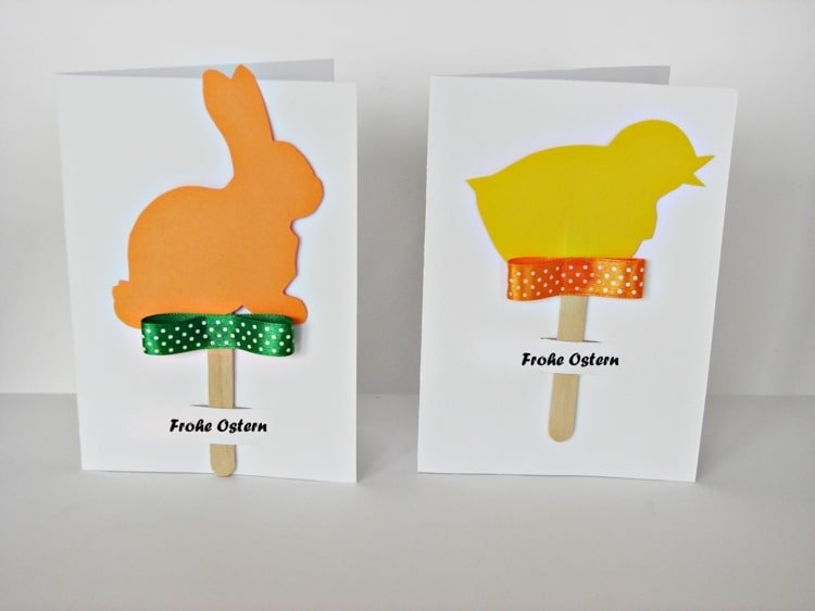 Veľkonočného zajačika a mláďa ozdobte stuhou na nanuku